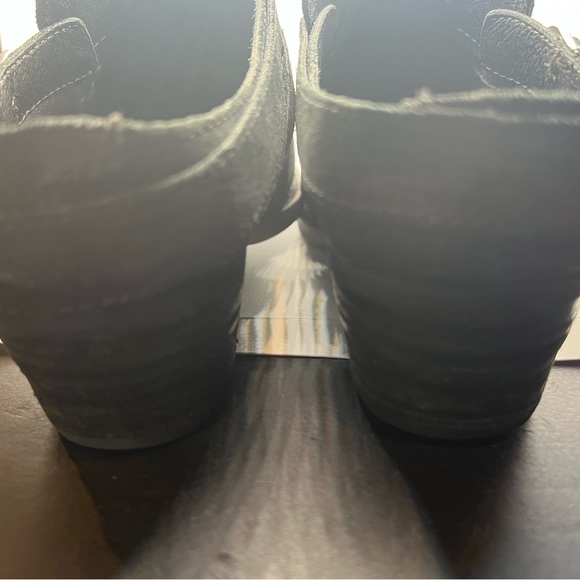 Black suede western inspired slides/mules. - Picture 6 of 7